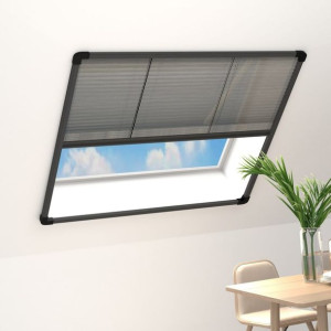 Moskitiera plisowana aluminium antracyt 130x100cm