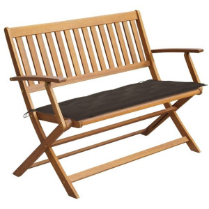 Ławka ogrodowa z poduszką 120cm drewno