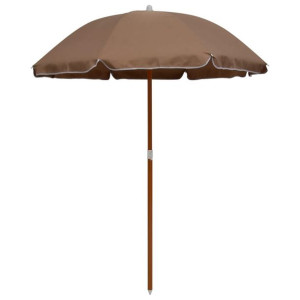 Parasol ogrodowy stalowy 180cm kolor taupe