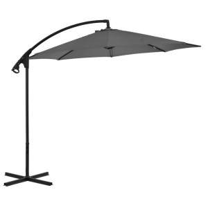 Parasol wiszący stalowy 300cm antracytowy