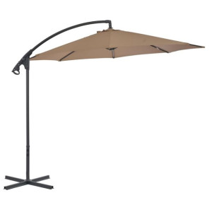 Parasol wiszący stalowy 300cm kolor taupe