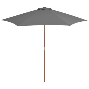 Parasol ogrodowy drewniany 270cm antracytowy