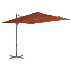 Parasol wiszący stalowy terakotowy 250x250cm
