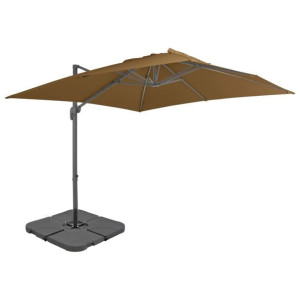 Parasol ogrodowy z przenośną podstawą taupe