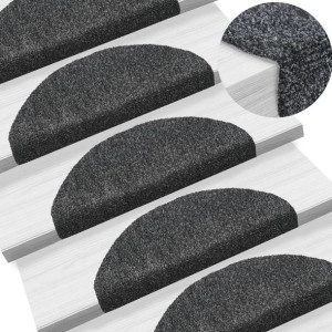 Nakładki na schody 10 szt. szare 65x21x4cm