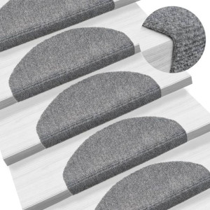 Nakładki na schody 5 szt. szare 65x21x4cm