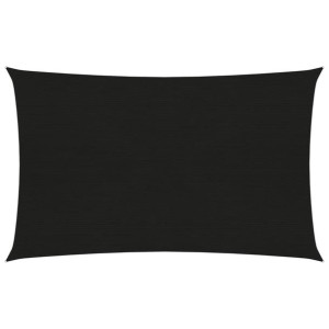 Żagiel przeciwsłoneczny czarny 4x6m HDPE