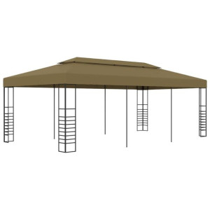 Altana ogrodowa 6x3x2.7m taupe 180g/m²
