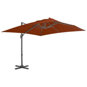Parasol wiszący aluminiowy terakota 300x300cm