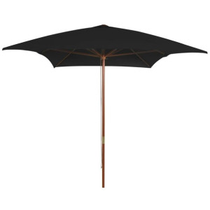 Parasol ogrodowy drewniany czarny 200x300cm