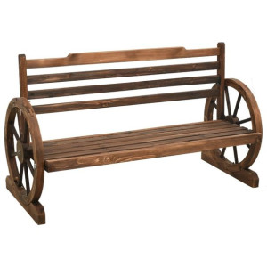 Ławka ogrodowa 112cm lite drewno jodłowe