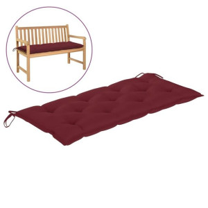 Poduszka na ławkę ogrodową winna czerwień 120x50x7cm tkanina
