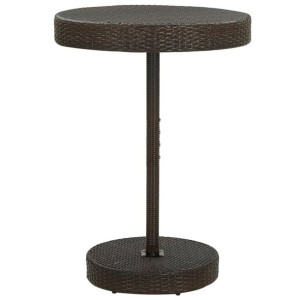Stolik ogrodowy brązowy 75.5x106cm polirattan