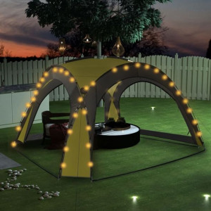 Namiot imprezowy z LED i 4 ściankami 3.6x3.6x2.3m zielony