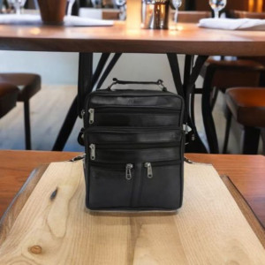 Torba na dokumenty Bellugio skóra naturalna bez wzoru czarny
