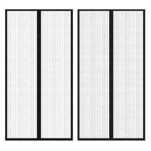 Moskitiery 2 szt. 210x100cm z magnesem czarne