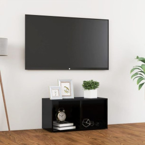 Szafka RTV połysk czarna 72x35x36.5cm płyta