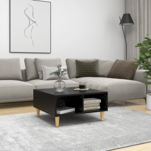 Stolik kawowy czarny 60x60x30cm płyta wiórowa