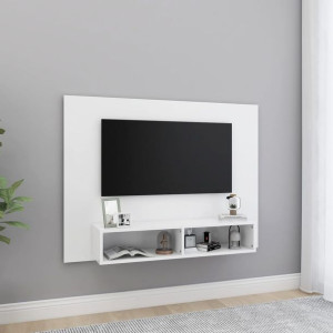 Szafka RTV wisząca biała 120x23.5x90cm płyta wiórowa