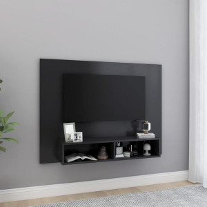 Szafka RTV wisząca szara 120x23.5x90cm płyta wiórowa