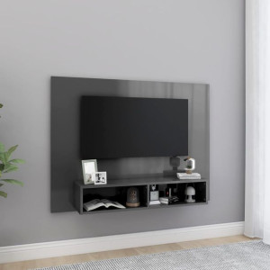 Szafka RTV wisząca szara połysk 120x23.5x90cm
