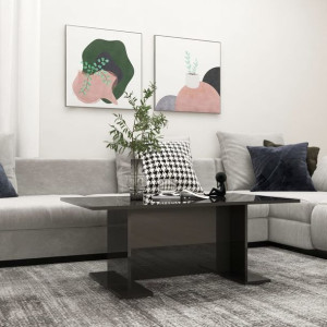 Stolik kawowy czarny połysk 103.5x60x40cm płyta