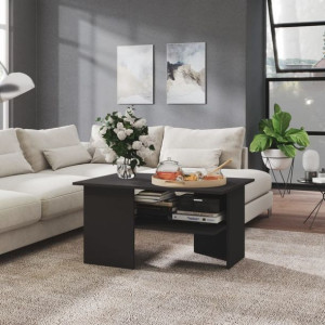 Stolik kawowy szary 90x60x46.5cm płyta wiórowa