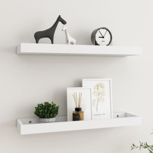 Półki ścienne Loggia 2 szt. białe 60x15x4cm MDF