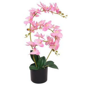 Sztuczny storczyk z doniczką 65cm różowy