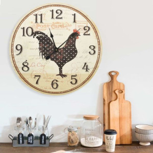 Zegar ścienny z motywem koguta 60cm MDF