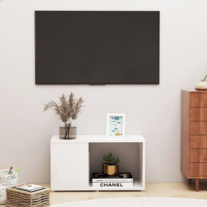 Szafka RTV połysk biała 60x24x32cm płyta