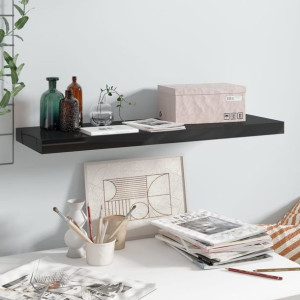Półka ścienna połysk czarna 80x23.5x3.8cm MDF