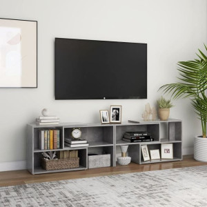 Szafka RTV szary beton 149x30x52cm płyta wiórowa