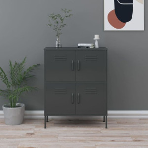 Szafka antracytowa 80x35x101cm stalowa