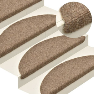 Nakładki na schody 15 szt. kremowe 56x17x3cm