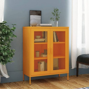 Szafka musztardowa 80x35x101.5cm stalowa
