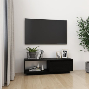 Szafka RTV czarna 110x30x33.5cm sosna