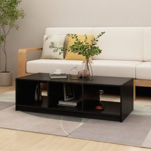 Stolik kawowy czarny 110x50x34cm sosna