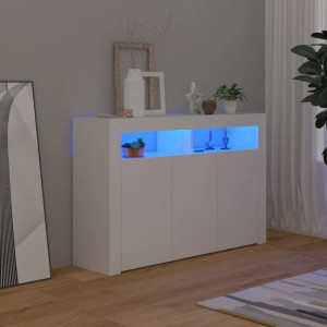 Komoda z LED biała 115.5x30x75cm