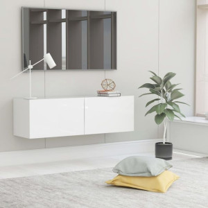 Szafka RTV biała połysk 100x30x30cm płyta wiórowa