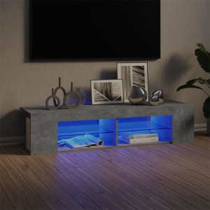 Szafka RTV z LED szary beton 135x39x30cm
