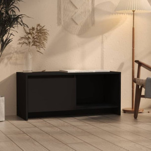 Szafka RTV czarna 90x35x40cm płyta wiórowa