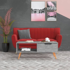 Stolik kawowy betonowy szary 100x49.5x43cm płyta wiórowa