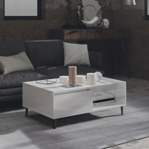 Stolik kawowy biały połysk 90x60x35cm płyta wiórowa