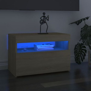 Szafka RTV z LED dąb sonoma 60x35x40cm
