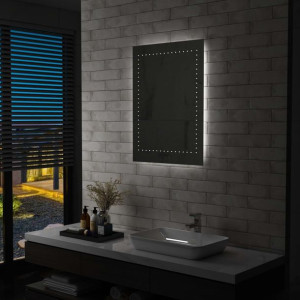 Ścienne lustro łazienkowe z LED 60x80cm