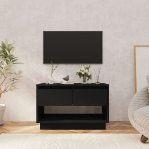 Szafka RTV czarna 70x41x44cm płyta wiórowa