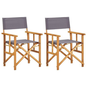 Krzesła reżyserskie 2 szt. drewno akacjowe