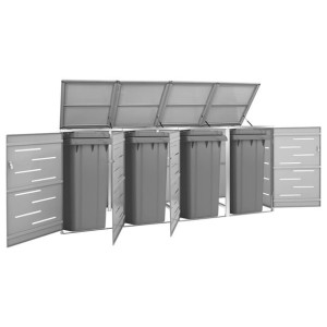 Osłona na 4 kosze na śmieci 276.5x77.5x115.5cm stalowa