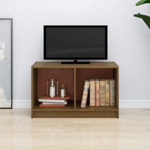 Szafka RTV miodowy brąz 70x33x42cm drewno sosnowe